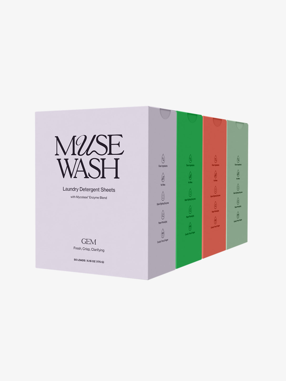 Clean label MUSEWASH detergent ingredients – plant-based, non-toxic, and cruelty-free